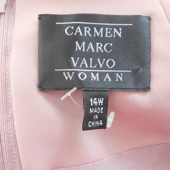 New CARMEN MARC VALVO Sz 14W Dentelle Evening Top - Picture 8 of 8